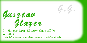 gusztav glazer business card